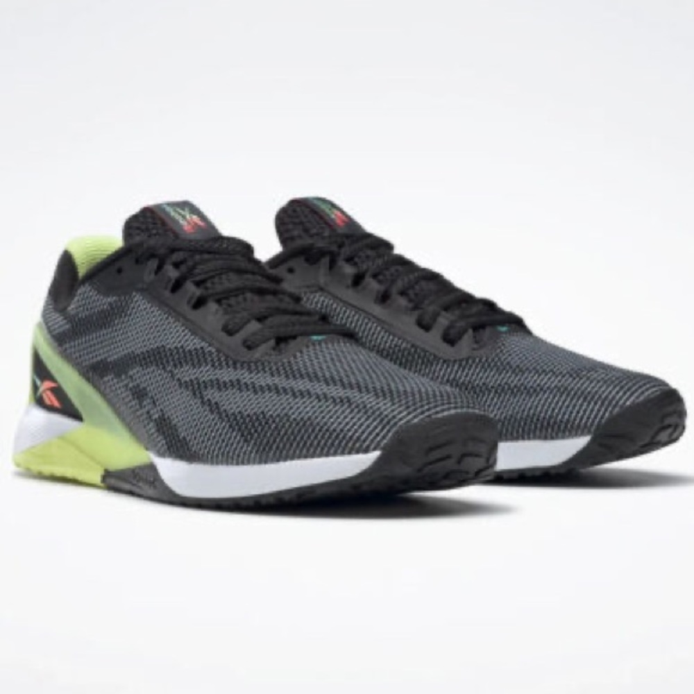 Reebok Nano X1 Grit Black Energy Glow Women's 7.5 Crossfit